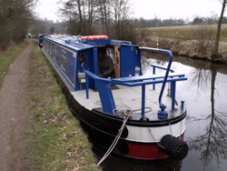 Moored by the towpath